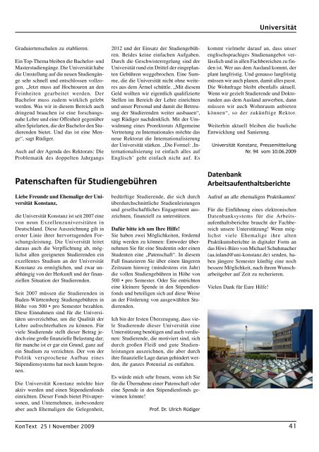 Ausgabe Nr. 25 / November 2009, Thema: Die Schweiz - KonNet e.V.