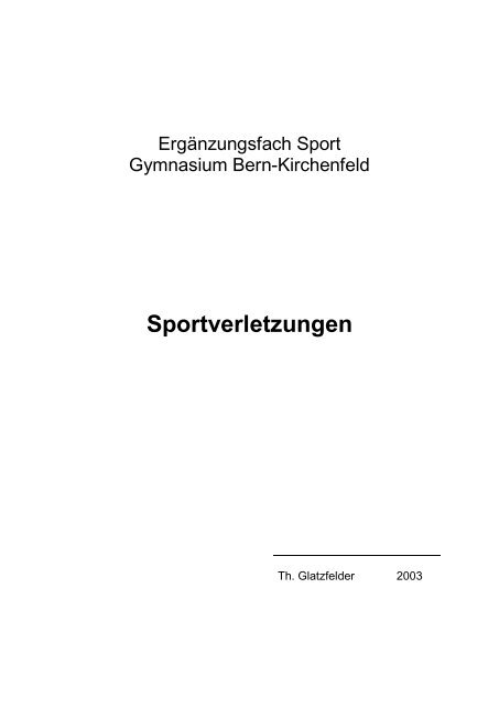 Sportverletzungen - Efsport.ch