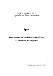 Ergänzungsfach Sport Gymnasium Bern-Kirchenfeld - Efsport.ch