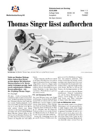 Thomas Singer lässt aufhorchen