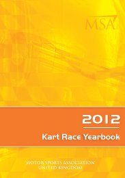 Kart Race Yearbook 2012 - Motor Sports Association