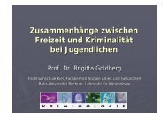 Zusammenhänge zwischen Freizeit und Kriminalität bei Jugendlichen