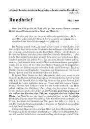 Rundbrief - Freie Volksmission Krefeld eV