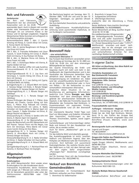 Amtsblatt - Verbandsgemeinde Freinsheim