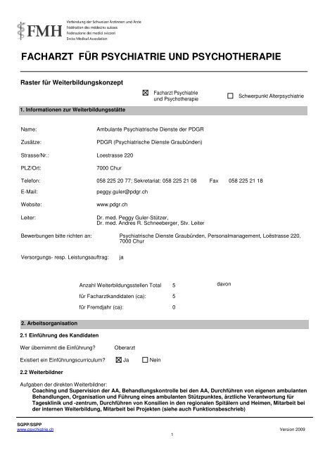 Weiterbildungskonzept ambulant (PDF) - PDGR