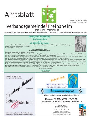 ANZEIGENTEIL Das Amtsblatt Ihrer Heimatgemeinde, der