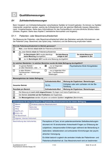 Qualitätsbericht 2011 - Pdag