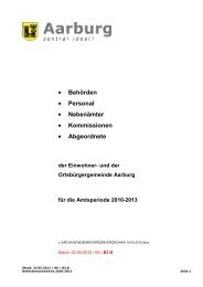 Behördenverzeichnis - Aarburg