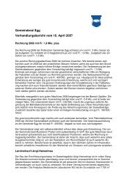 Verhandlungsbericht vom 10. April 2007 - Gemeinde Egg