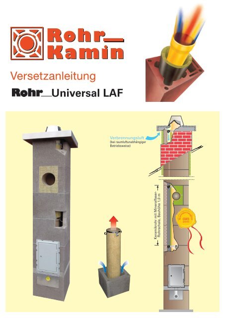 Versetzanleitung für UNIVERSAL LAF - Kamin- und Betonwerk Rohr