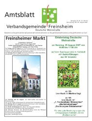 Amtsblatt - Verbandsgemeinde Freinsheim