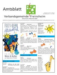 Amtsblatt - Verbandsgemeinde Freinsheim