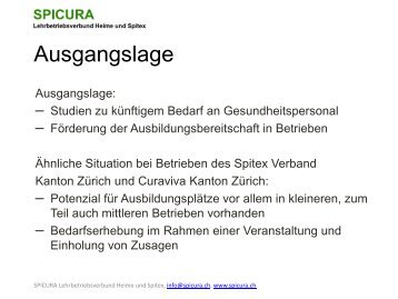 "SPICURA Lehrbetriebsverbund Heime und Spitex" (PDF, 212 Kb