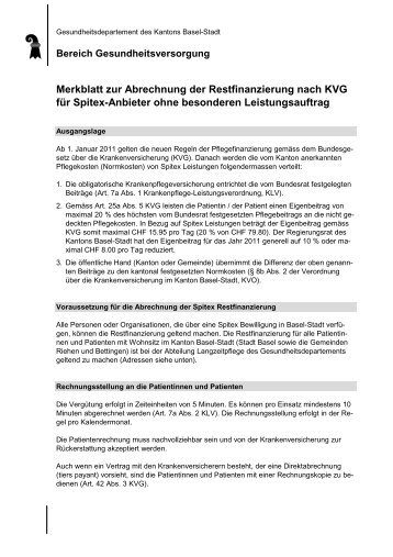 Merkblatt Spitex Dienste Abrechnung Restfinanzierung - Abteilung ...