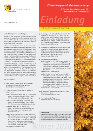 Einladung (PDF) - Gemeinde Rudolfstetten