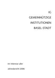 IG GEMEINNÜTZIGE INSTITUTIONEN BASEL-STADT - GI Basel