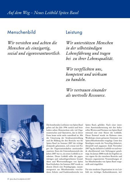 Geschäftsbericht 2007 - Spitex Basel