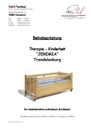 Betriebsanleitung Therapie-Kinderbett JEREMIA T - FreiStil Tischlerei