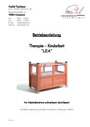 Therapie-Kinderbett Lea Betriebsanleitung - FreiStil Tischlerei