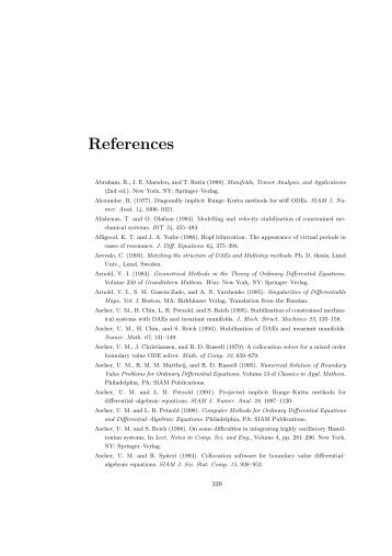 References - Lehrstuhl Numerische Mathematik - TUM