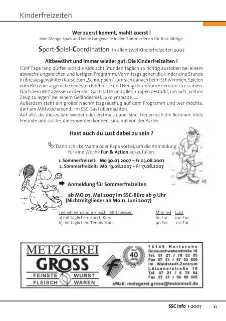 Info1-2007 - Sport und Schwimmclub Karlsruhe eV