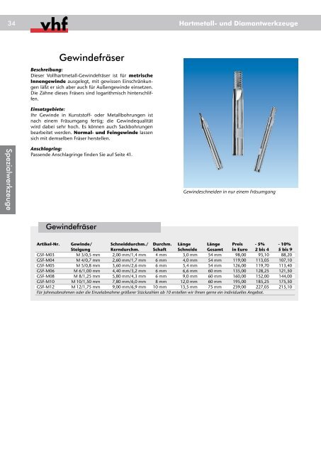 Hartmetall- und Diamantwerkzeuge - Carbide Tools