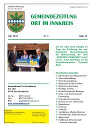 GEMEINDEZEITUNG ORT IM INNKREIS - Ort im Innkreis - Land ...