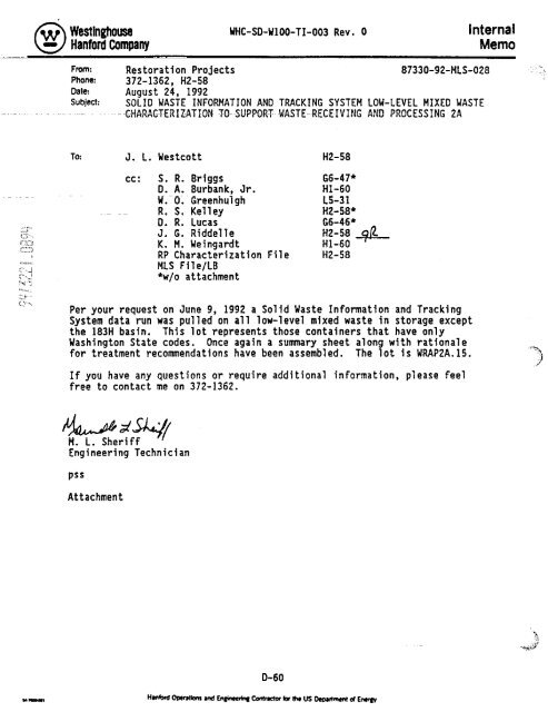 View Document Here - Hanford Site