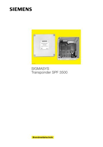 SIGMASYS Transponder SPF 3500