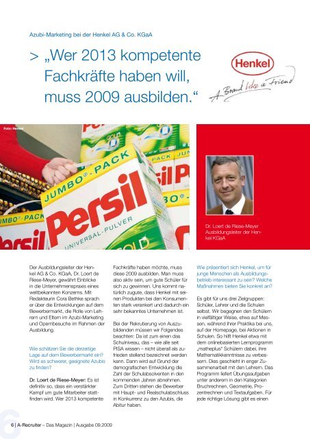 A-Recruiter Ausgabe 09/2009 - u-form:e