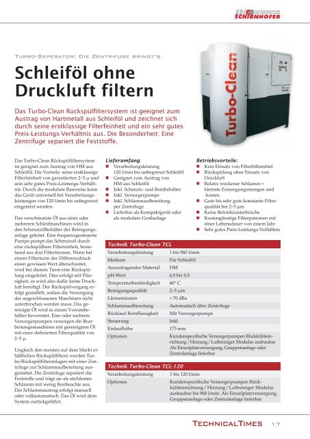 Technical Times 2010 - Schirnhofer Werkzeugmaschinen