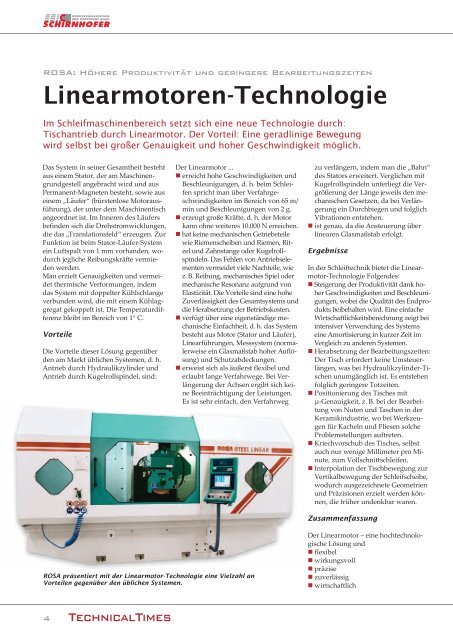 Technical Times 2010 - Schirnhofer Werkzeugmaschinen