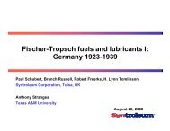 FT Fuels and Lubricants History - Fischer-Tropsch Archive
