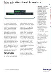 Tektronix Video Signal Generators: SPG 600, SPG300 - CN Rood