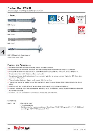 fischer Bolt FBN II - VJ Technology