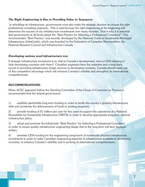 ACEC Annual Report - Association of Consulting Engineering ...