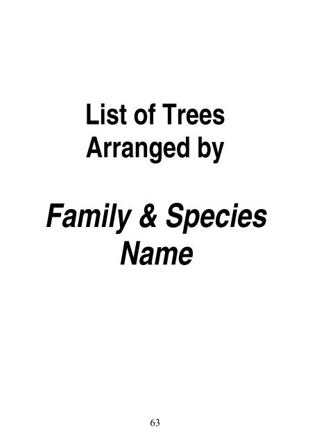 PREFERRED CHECK-LIST OF SABAH TREES Forestry Department ...