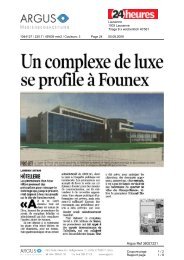 Un complexe de luxe se profile ä Founex - SPG Intercity