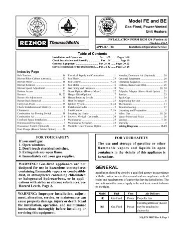 GENERAL Model FE and BE - Geisel