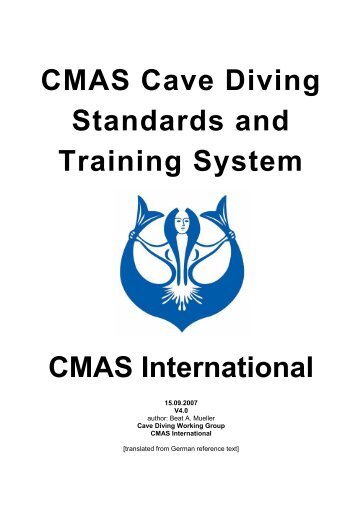 CMAS Cave Diving Standards and Training System CMAS ...