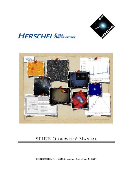 SPIRE Observers' Manual - Herschel - ESA