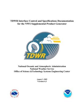 TDWR Interface Control and Specifications Documentation ... - NOAA