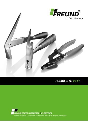 FREUND Preisliste 2011 - Freund & CIE.