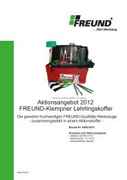 FREUND Lehrlingskoffer Klempner 2012 - Freund & CIE.