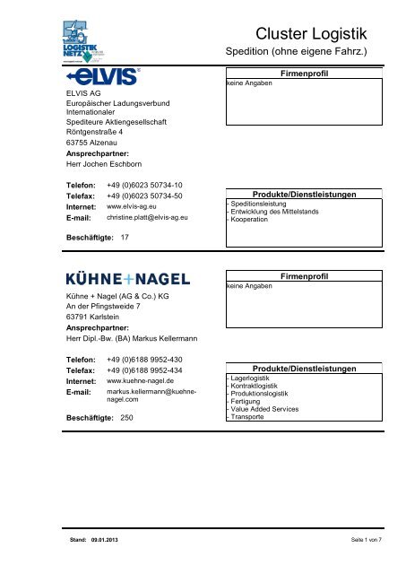 Cluster Logistik