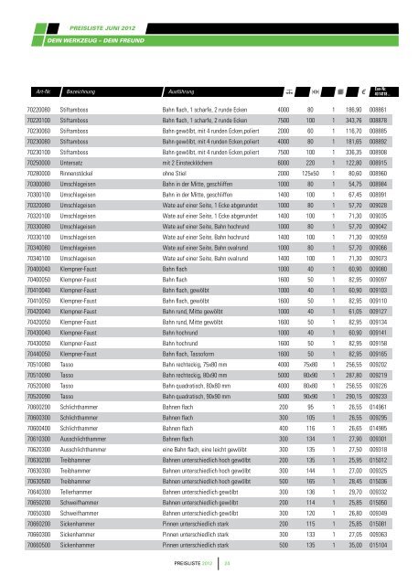 PREISLISTE Juni 2012 - Freund & CIE.