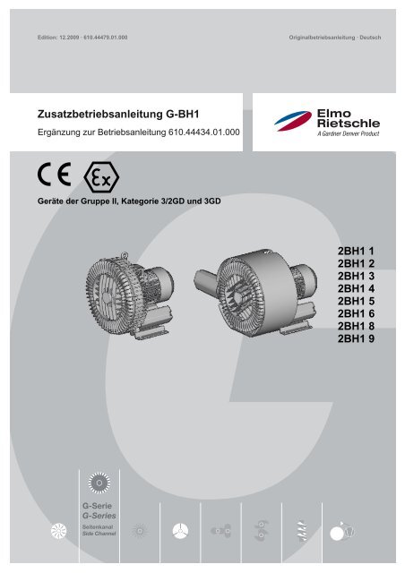 Zusatzbetriebsanleitung G-BH1 - Elmo Rietschle