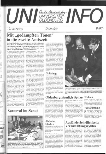 Nr. 9 / DEZEMBER 1992 - Presse & Kommunikation - Carl von ...