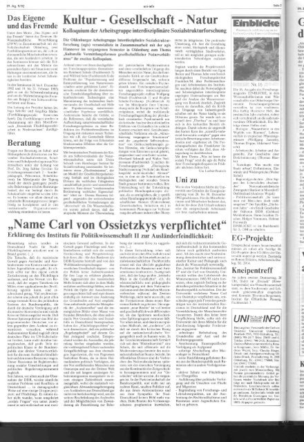 Nr. 9 / DEZEMBER 1992 - Presse & Kommunikation - Carl von ...