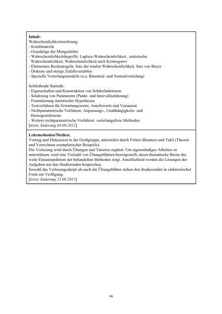 Modulhandbuch [PDF] - Prof. Dr.-Ing. Damian Weber